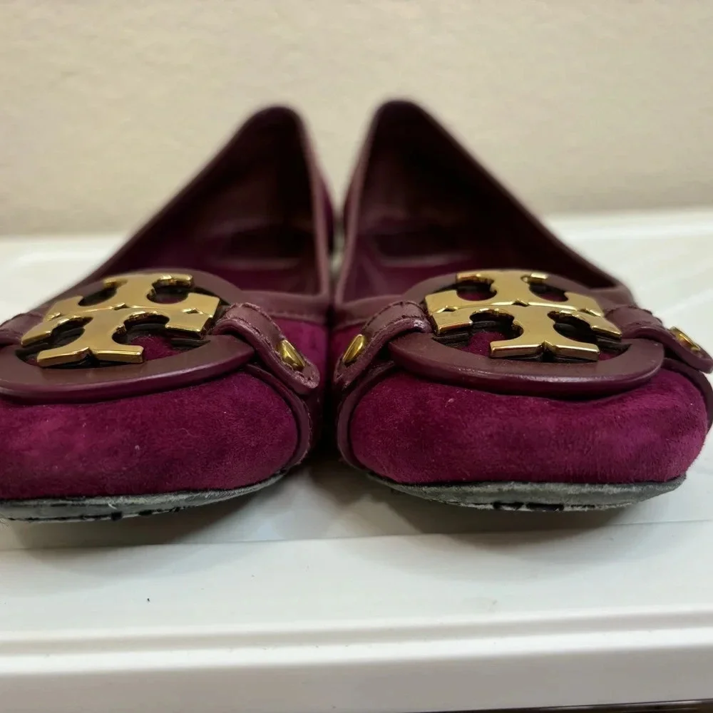 Tory Burch Aaden Flats in Red Wine